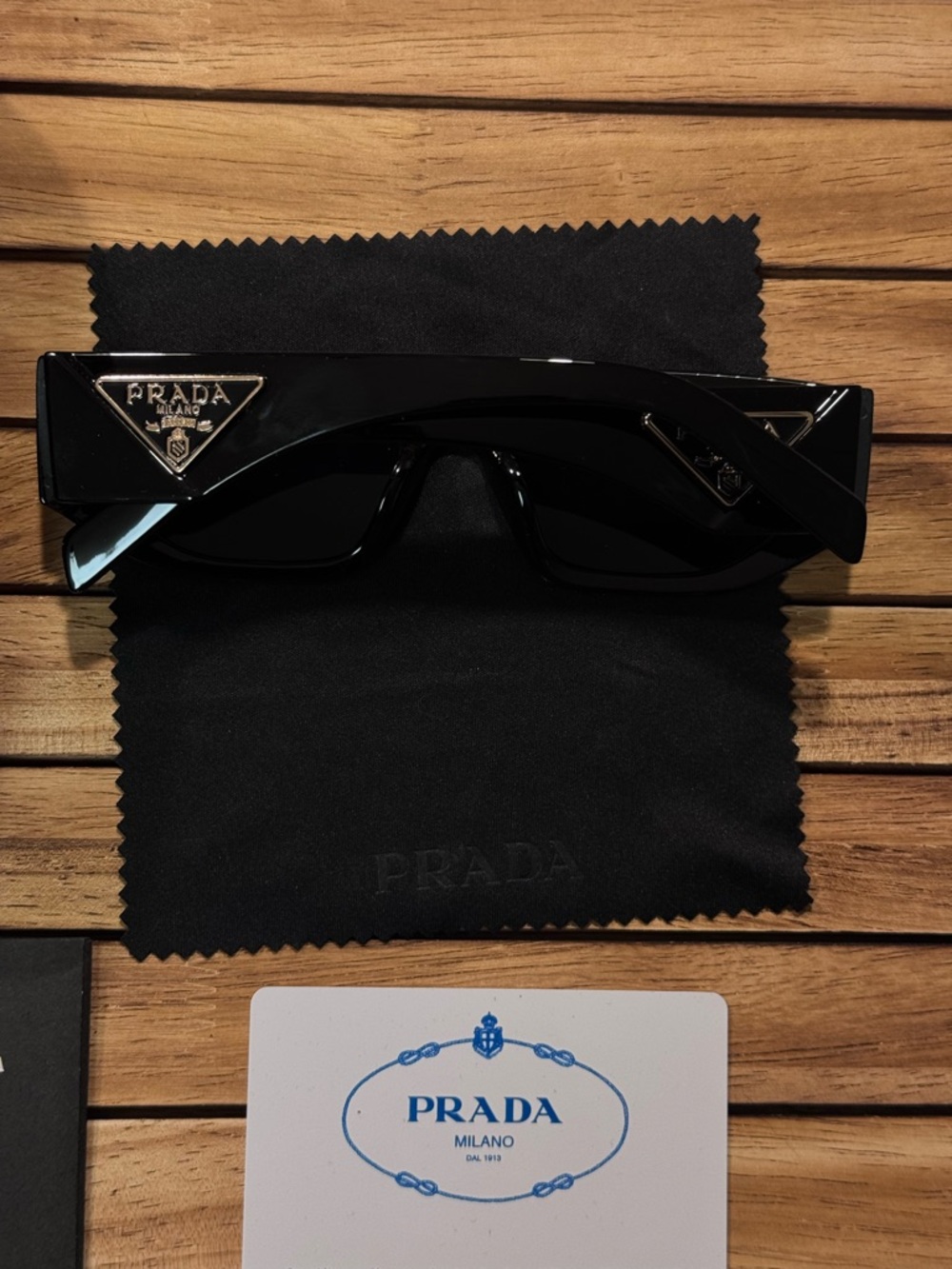 Prada Symbole Sunglasses - Black - Picture 4 of 5